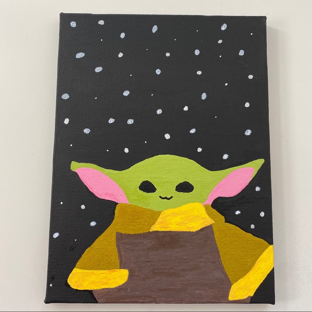 Baby Yoda Painting Star Wars